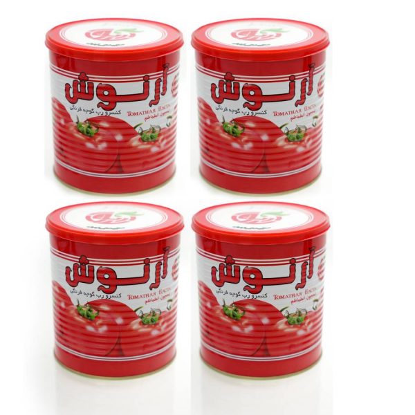 کنسرو رب گوجه فرنگی آرنوش   800 گرم بسته 4 عددی