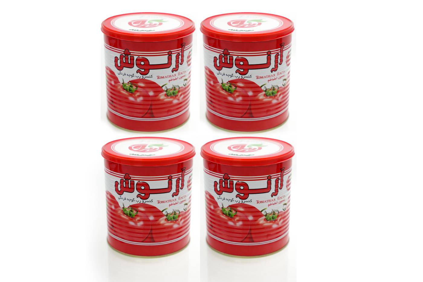 کنسرو رب گوجه فرنگی آرنوش 800 گرم بسته 4 عددی