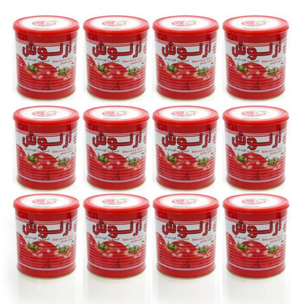 کنسرو رب گوجه فرنگی آرنوش   800 گرم مجموعه 12 عددی